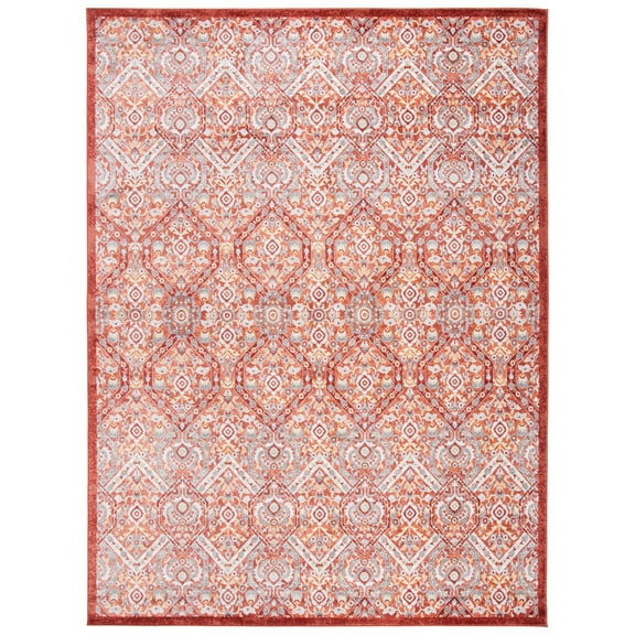 SAFAVIEH Lagoon Tamzen Geometric Area Rug, Light Brown/Ivory, 8' x 10'