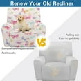 thumbnail image 5 of Renewold Butterfly Pink Oversized Recliner Cover Anti-Slip Lazyboy Cover 4 Pieces Soft Recliner Couch Cover Stay in Place Furniture Protector for Reclining Chair, 5 of 8