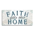 thumbnail image 1 of Faith Fills This Home Mint Sage Damask Blue 36 x 18 Glass Wall Hanging Sign, 1 of 4