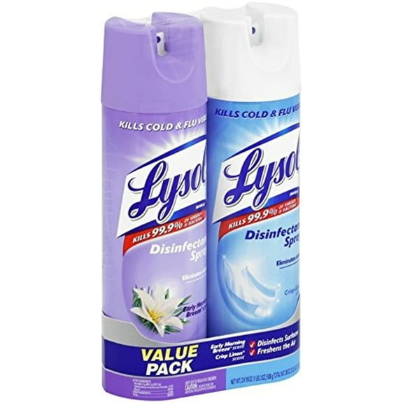 Lysol Disinfectant Spray, Early Morning Breeze   Crisp Linen, 38Oz (2X19oz)