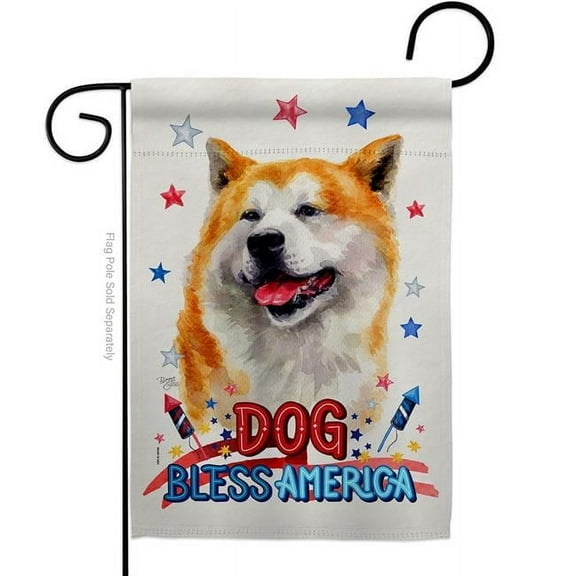 Breeze Decor G120105-BO Patriotic Akita Animals Dog 13 x 18.5 in. Double-Sided Decorative Vertical Garden Flags for House Decoration Banner Yard Gift