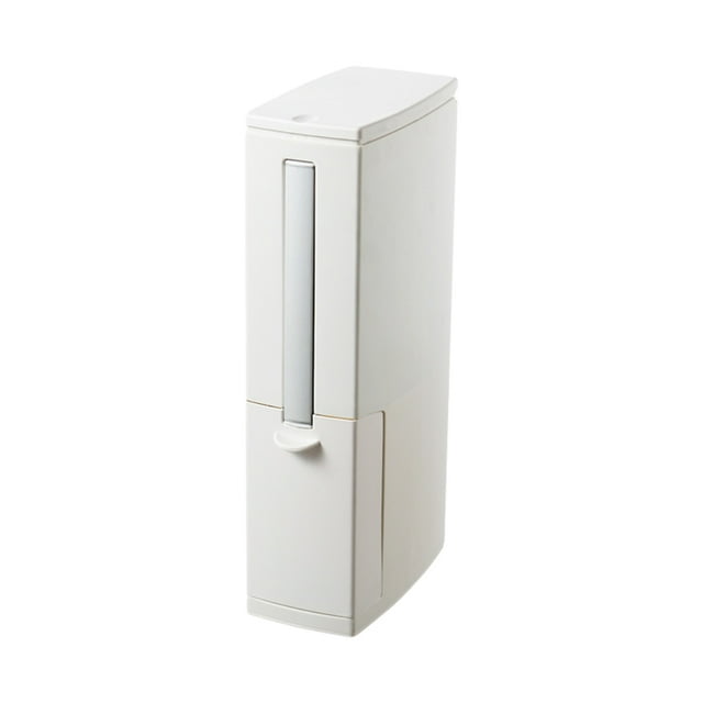 Bote de basura de plástico Yuarrent Cubo de basura con tapa L blanco marfil