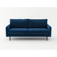 thumbnail image 3 of Pemberly Row Contemporary 70" Round Arm Velvet Sofa in Space Blue, 3 of 5