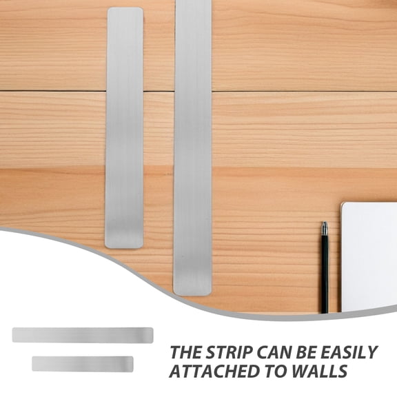 LOLIPPYY 2-Pack Adhesive Metal Plates for Magnets, Iron Strips for Wall Display, Strong Memo Holders
