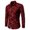 Red, variant on Fesfesfes Long Sleeve Shirt for Men Casual Pattern Button Slim Fit Long Sleeve Turndown Top Blouse Shirt