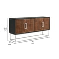 thumbnail image 5 of Benjara Manie 67" Sideboard Cabinet Console- 4 Doors- Mango Wood- Walnut Brown, 5 of 5