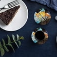 thumbnail image 6 of FMSHPON Goldfish on Wood Texture Set of 8 Round Coaster for Drinks, Absorbent Ceramic Stone Coasters Cup Mat with Cork Base for Home Kitchen Room Coffee Table Bar Decor, 6 of 6