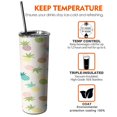 thumbnail image 6 of 20 OZ Skinny Tumbler Pineapple Coffee Travel Mug with Lid and Straw,Stainless Steel Vacuum Insulated Cafe Tumblers Gifts for Fathers Husband, 6 of 7