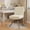 Beige, variant on VECELO Office Chair No Wheels, Upholstered Desk Chair with Metal Legs, Modern Vanity Chair Computer Task Chair for Home Office, Gray
