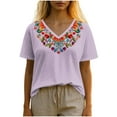 thumbnail image 2 of ATENAR T Shirts for Women Lightweight Loose Womens Shirts Summer Tee Pink 2XL, 2 of 5