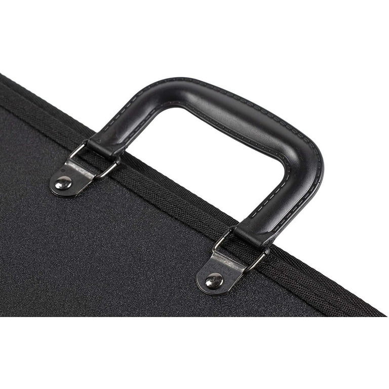 LOKATSE Home 28 x 20.5 Inches Large Art Portfolio Bag Artist Carrying Case with Shoulder Strap, Black