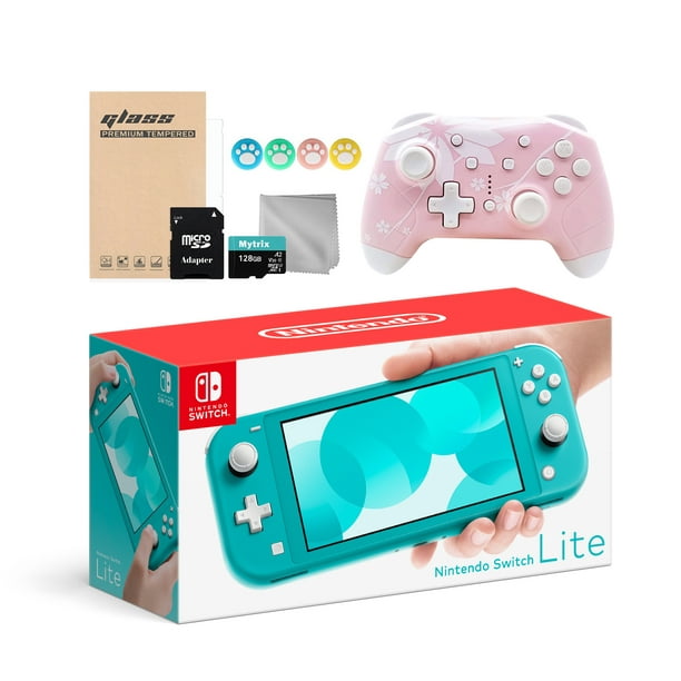 Nintendo Switch Lite 10 in 1 Combo: NS Lite Turquoise 32GB Console, Mytrix  Sakura Wireless Pro Controller, and Mytrix Accessories Bundle for Nintendo  