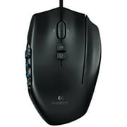 Logitech G600 MMO Wired Laser Gaming Mouse, Black