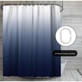 thumbnail image 6 of 71x74 Shower Curtain 100% Polyester Shower Curtain - Water-Resistant Bath Curtain with Metal Grommets and 12 Shower Curtain Rings - Gradient Shower Curtains for Bathroom, 6 of 6
