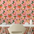 thumbnail image 2 of Ambesonne Peach Peel & Stick Wallpaper for Home, Flower and Fruit Ornaments, 13"x36", Blush Burnt Sienna and Green, 2 of 5