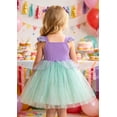 thumbnail image 4 of Girls Sequins Mermaid Princess Dress Kids Mermaid Party Costme Undersea Dress up Costume Sets, 4 of 6