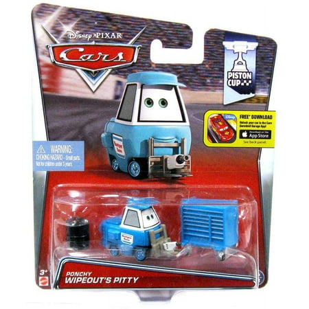 Disney Cars Piston Cup Ponchy Wipeout's Pitty Diecast Car [with Cart]