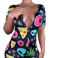 thumbnail image 5 of Combinaison Sexy Moulante Décontractée pour Femmes, Combinaison à Manches Longues, Short, Justaucorps, Tenue de Maison, Pyjama, 5 of 5