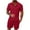 Wine, variant on Miqool Men's 2 Pieces Outfits Casual Short Sleeve Button Down Shirt and Shorts Set Summer Beach Yoga Matching Set Athletic Jogging Tracksuit