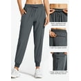 thumbnail image 3 of MASKERT Women's Cargo Pants Lightweight-Quick Dry Hiking Pants Athletic Lounge Casual Travel Dark Gray （Size XS-XXXL）, 3 of 9