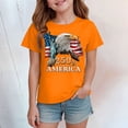 thumbnail image 2 of CAICJ98 250 Anniversary USA Shirt Toddler Boy Girl 4th of July Shirt USA Flag Embroidery Short Sleeve T-Shirts Kids Patriotic Tee Tops (Orange,13-14 Years), 2 of 4