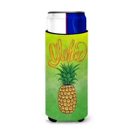

Carolines Treasures BB7451MUK Aloha Pineapple Welcome Michelob Ultra Hugger for slim cans Slim Can multicolor