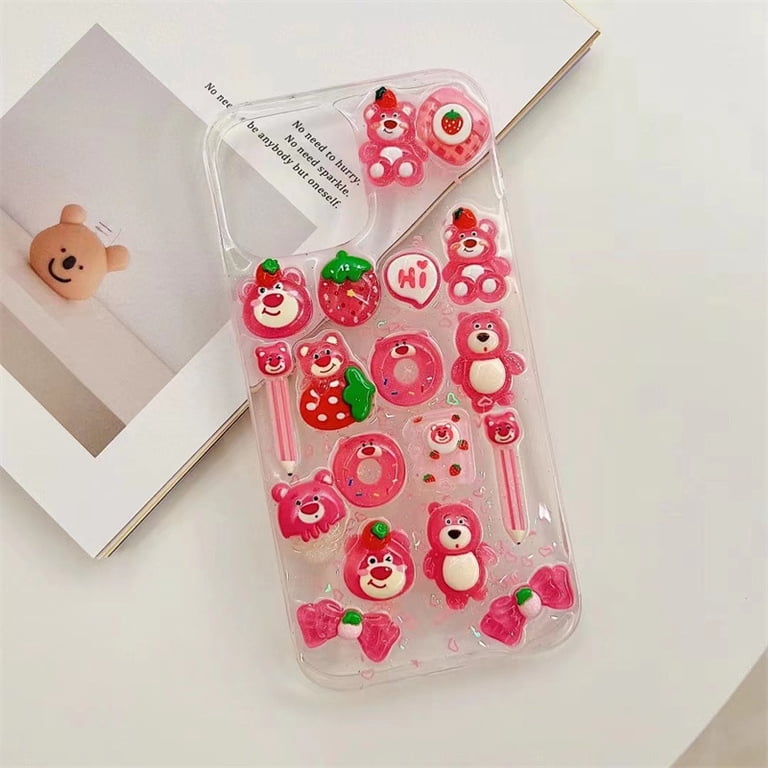 BINUFF Junk Phone Case, 3D Pink Clear Phone Cover, for iPhone 6/8