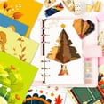 thumbnail image 6 of 24 Sheets Thanksgiving Autumn Pattern Paper 6 x 6 inch Fall Leaves Pumpkin Plaid Craft Paper Origami Paper for Thanksgiving Card Making Scrapbook 12 Designs, 6 of 14