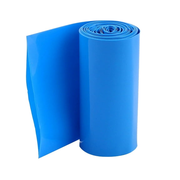 2Meters 70mm Width Heat Shrink Wrap Tube Blue for 4 x 18650 Battery Pack