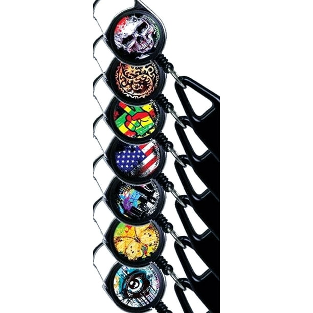 Lighter Leash Premium Lighter Leash Retractable Lighter Holder Grunge Series Assorted Design