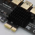 thumbnail image 2 of Adaptador De Tarjeta Vertical Ehuebsd PCI-E 1x 1 a 7 Riser Card Adapter, 2 of 7