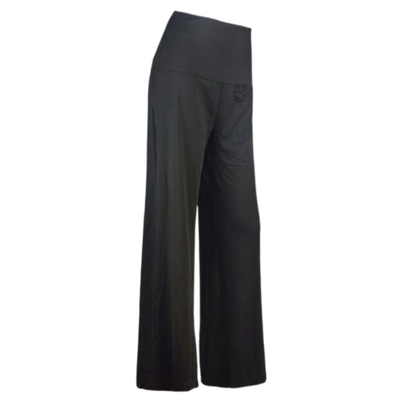 LUOGENLI Female Casual Pants High Waisted Casual Wide Leg Pants Womens Casual Pants Elastic Waist 2xl Womens Casual Pants Elastic Waist 27 Inseam Black L