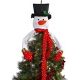 thumbnail image 1 of Adorno para árbol de Navidad con muñeco de nieve, decoración y adorno navideño caprichoso para el hogar y la oficina, personaje de invierno de poliéster relleno con sombrero de cop, 1 of 4