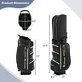 thumbnail image 4 of Costway Lightweight Golf Cart Bag with 15 Way Top Divider Individual Putter Well Cooler Bag Black, 4 of 10