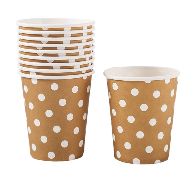 Cateissary 10 Uds. De tazas para fiesta, cena, decoración del hogar, vajilla, tazas, magdalenas, colores felices, suministro de recipientes, ceremonia de Cocina y Comedor Caqui Cateissary HA072605-08
