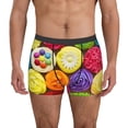 thumbnail image 4 of Wukai Brightly Colored Cupcakes Print Men’s Underwear Breathable Boxer Briefs,&nbsp;Moisture Wicking & Breathable-Small, 4 of 7