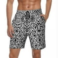 thumbnail image 1 of Baroque Print Board Shorts Summer Blue and Gold Board Short Pants Man Fast Dry Hawaii Printed Large Size Swim Trunks, 1 of 5