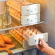 thumbnail image 3 of Caja de almacenamiento de huevos para refrigerador, de plástico, transparente, apilable, tipo cajón, caja de almacenamiento especial de doble capa, rejilla comercial para huevos, 3 of 5
