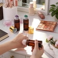 thumbnail image 4 of Amber Glass Roll on Bottles, Rose Quartz Roller Ball Applicator for Essential Oils Perfume, Refillable Empty Deodorant Container,1pc, 50ml, 4 of 5