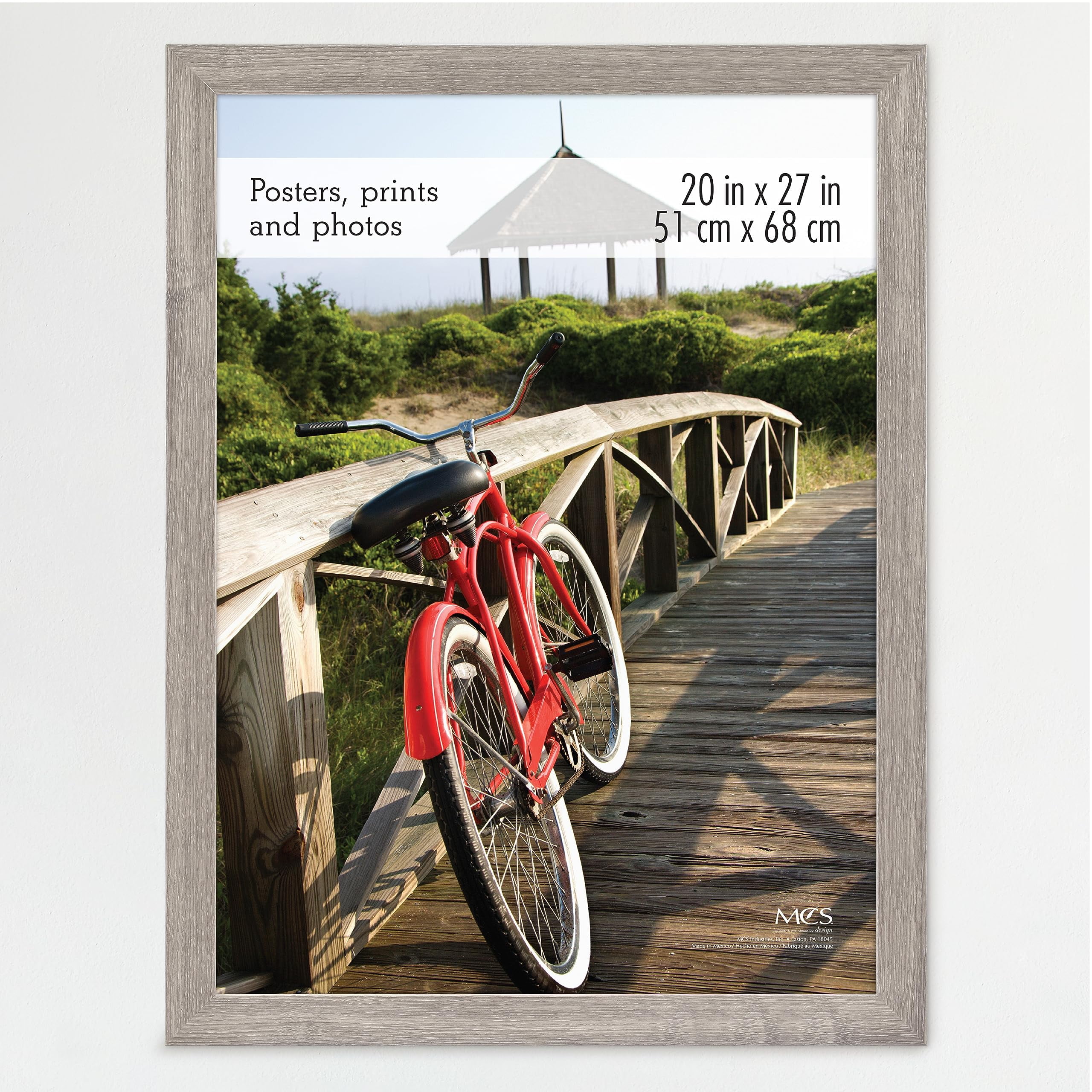 MCS Museum Poster Frame 18x24 Onyx Woodgrain, Vertical & Horizontal Wall Hanging Large Picture Frame for Photos, Posters & Art Prints (1-Pack)