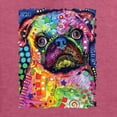 thumbnail image 2 of Funny Neon Pug | Dean Russo Art Animal Lover Unisex Hoodie Sweatshirt, Vintage Heather Red, X-Large, 2 of 6