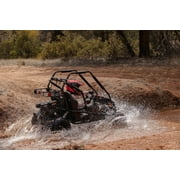Coleman Powersports GK200 196cc Gas Powered Go-Kart, Two-Seater Off-Road Vehicle Up to 23 MPH, Rugged Suspension, Pull-Start Engine, Ages 13+, Red