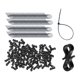 thumbnail image 1 of 120 piezas de clips para luces de canalón, ganchos colgantes, ganchos para luces, decoraciones compactas en forma de S Negro, 1 of 7