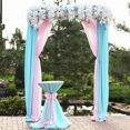thumbnail image 5 of Wedding Arch Drape Fabric Extra Long 3 Panels Wide Sheer Wrinkle Free Soft Wedding Party Archway Backdrop Drapery Party Supplies, 5 of 5