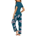 thumbnail image 6 of Ekouaer Women's Maternity Nursing Pajamas Cotton Sleepwear Set Soft Pregnancy Breastfeeding PJ Set Black M B Floral Teal XXL, 6 of 7