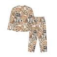 thumbnail image 2 of Rateoe Floral Paisley Pattern Womens Pajamas Set Long Sleeve Sleepwear Button Down Nightwear Soft Cotton Pj Lounge Sets, 2 of 9