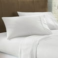 thumbnail image 2 of Pure Giza Cotton (Full Size) Striped Pattern Bed Sheets Set- 300-TC Bedding – Full Size Bed, 12" Inch Deep Pocket 300TC Full Sheets - White Stripe, 2 of 7