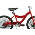 thumbnail image 2 of Micargi 20" BMX S-Type Frame Coaster Brake One Piece Crank Black Rims Black Tire Red Bike, 2 of 4