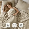 thumbnail image 4 of Regency Heights Lightweight Quilt Sets , 3 Piece Soft Bedding Sets, Full/Queen Coverlet Set with Pillow Shams, Neutral, 4 of 7