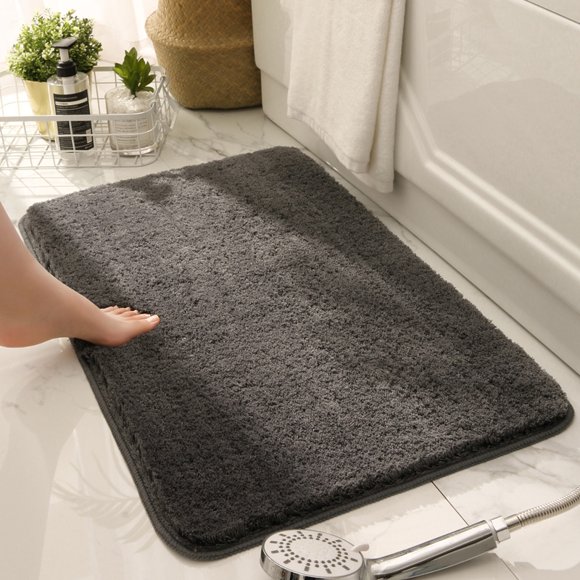 JOYWEI Tapis de Salle de Bain, Tapis de Bain Antidérapant 40x60 cm, Doux et Confortable, Durable et Épais pour Salle de Bain, Séchage Plus Facile